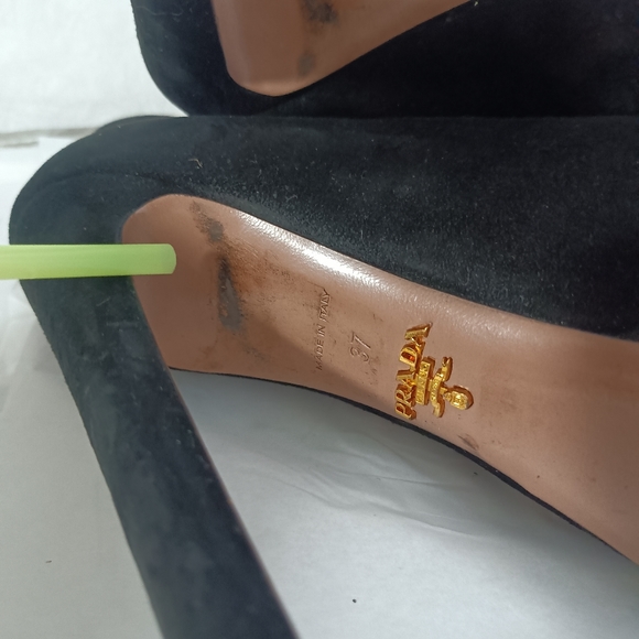 Prada Black suede  Boots ankle size 37 - Picture 3 of 15